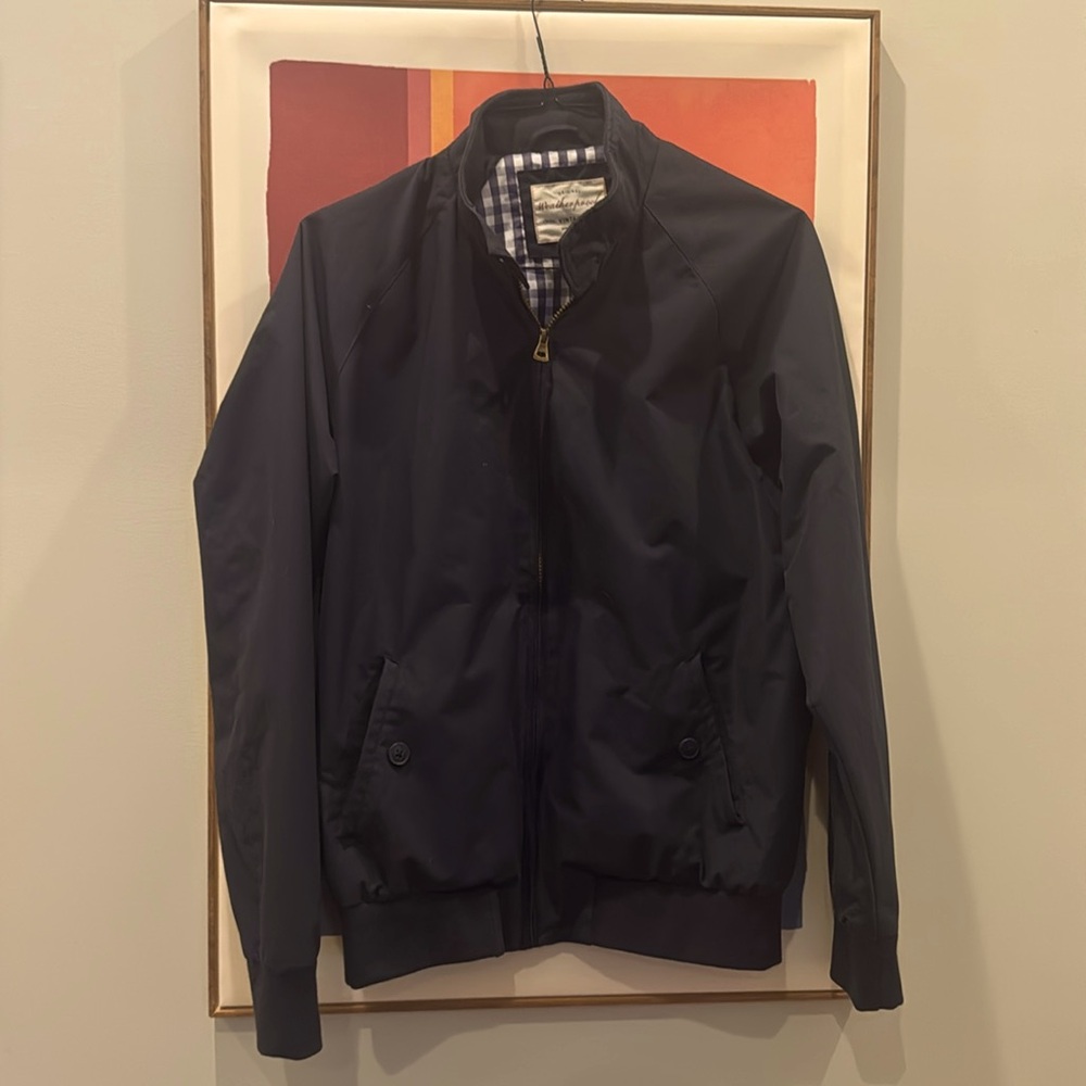 New Weatherproof Navy Harrington Style Vintage Light Jacket G9